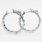 Blue Topaz Hoops