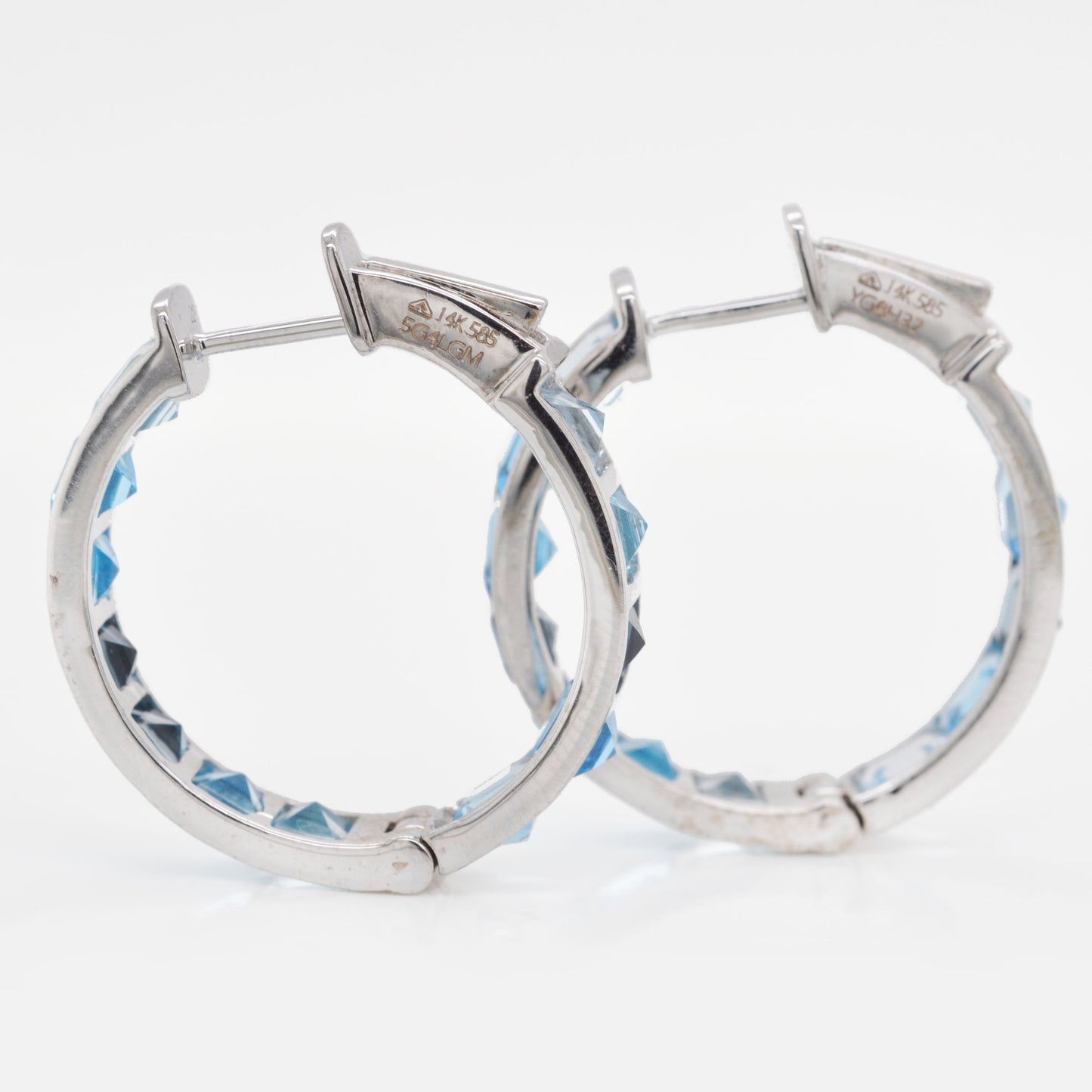 Blue Topaz Hoops