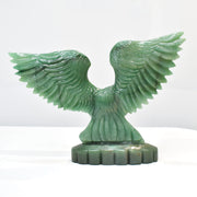 Hand-Carved Natural Green Aventurine Eagle Sculpture