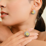 Circle Peridot & Blue Topaz Ferris Wheel Set