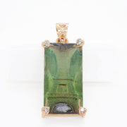 Eiffel Tower Green Tourmaline Pendant