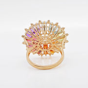Rainbow Orbit Diamond Ring