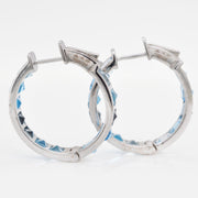 Blue Topaz Hoops