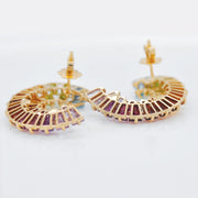 Rainbow Orbit Stud Earrings