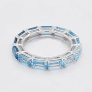 Blue Topaz Eternity Band Ring