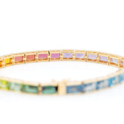 Tennis Bracelet: Rainbow Baguette Edition
