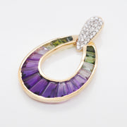 Doorknocker Amethyst Green Tourmaline Pendant