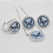 Cameo Butterfly Diamond Pendant