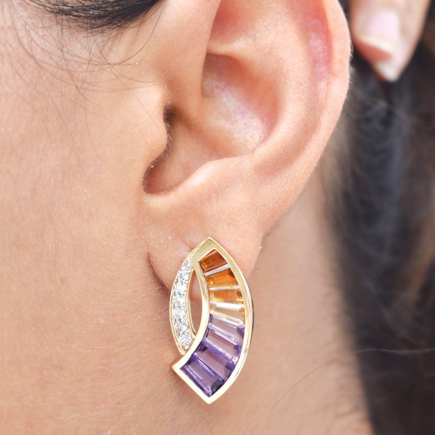 Sickle Ametrine Earrings