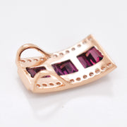 Pyramid Rhodolite Pendant
