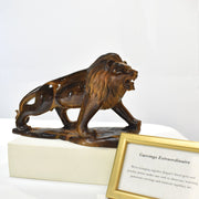 1.53 Kg Natural Tiger's Eye Hand-Carved Lion Sculpture Figurine