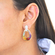 Doorknocker Rainbow Earrings
