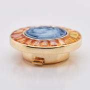 Cameo Medusa Yellow Sapphire Brooch