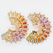 Rainbow Orbit Diamond Earrings