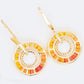 Circle Yellow Sapphires Dangle Set