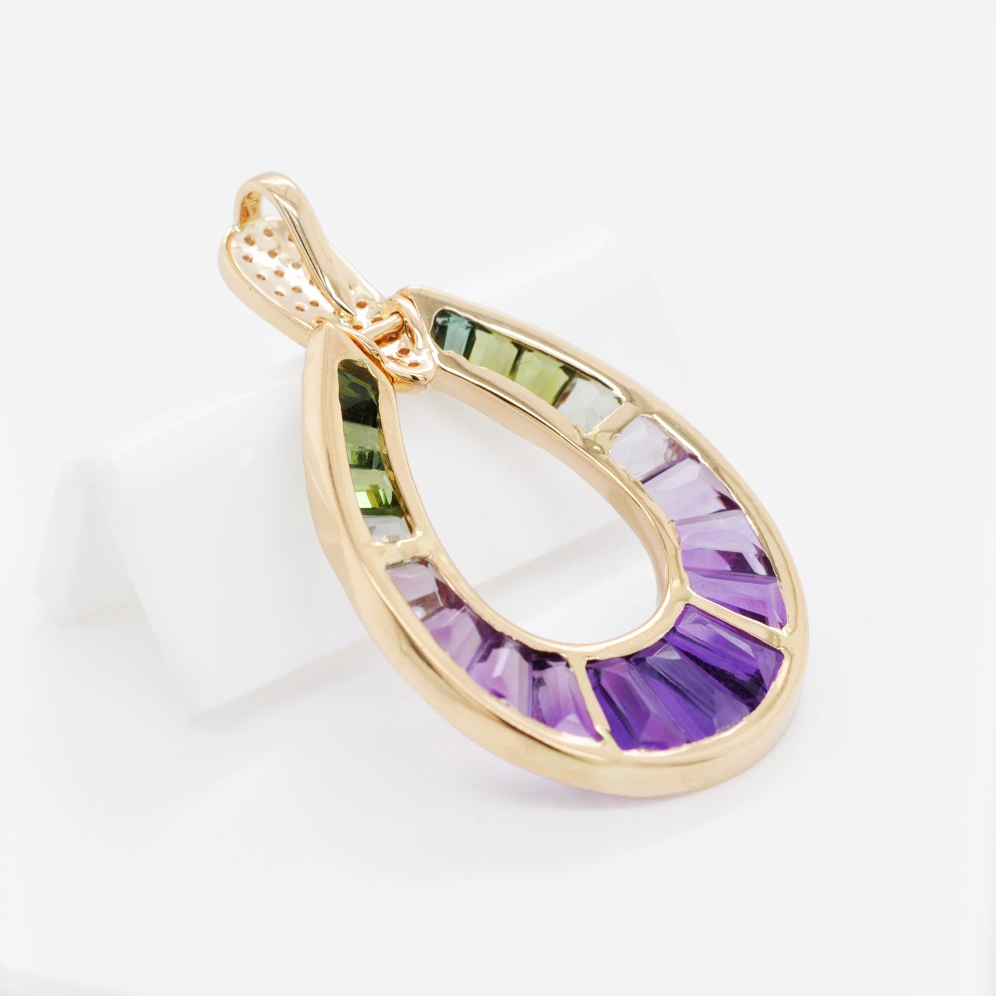 Doorknocker Amethyst Green Tourmaline Pendant