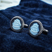 Sterling Silver Ship Cufflinks