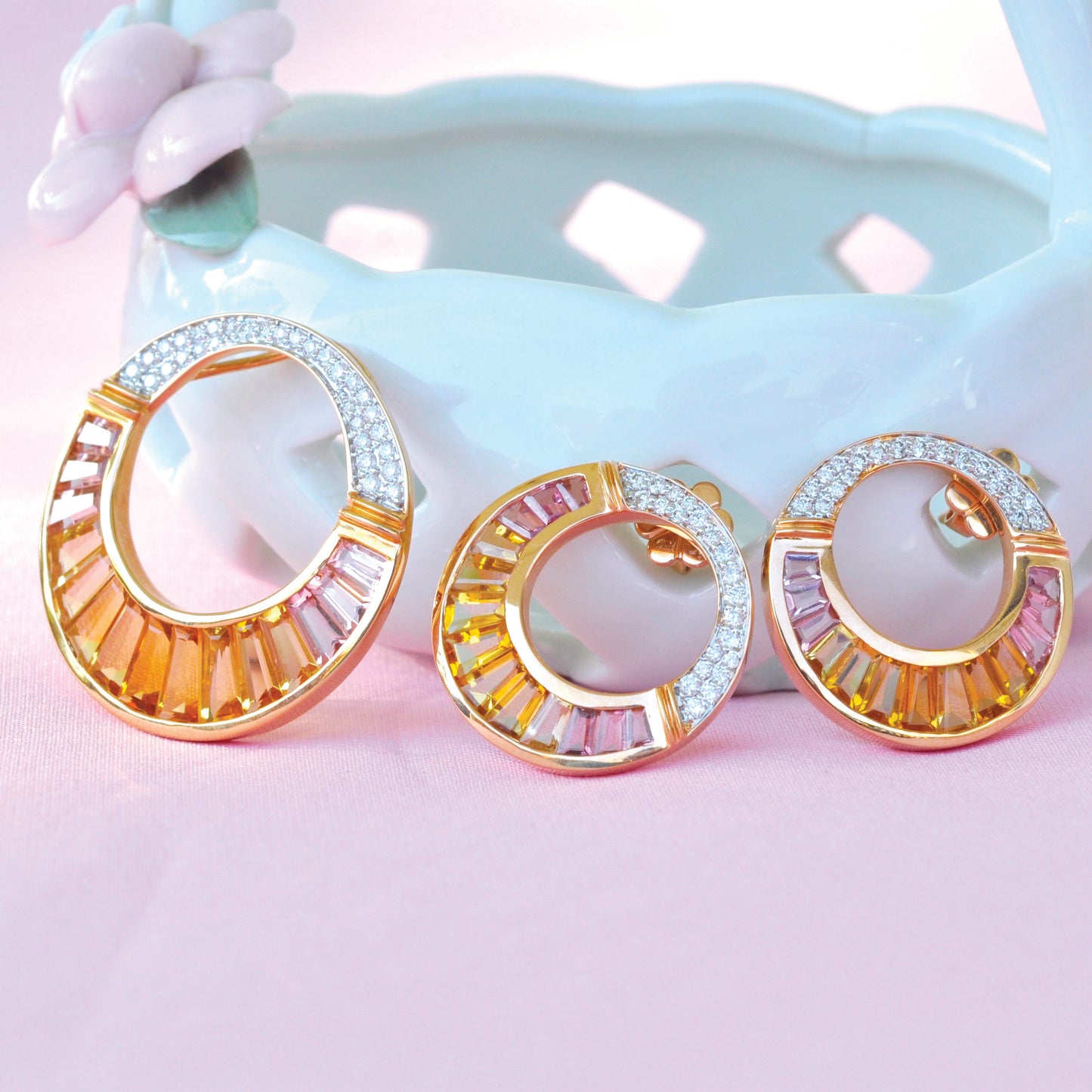 Cleopatra Citrine Pink Tourmaline Set