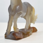1.17 Kg Agate Horse Hand Carved Sculpture Figurine