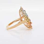 Rainbow Orbit Diamond Ring