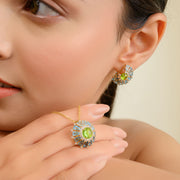 Circle Peridot & Blue Topaz Ferris Wheel Set