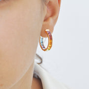 Rainbow Hoop Earrings