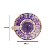 Circle Amethyst Rotating Ring