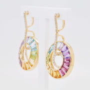 rainbow dangle earrings