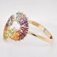 Rainbow Cuff Tapered Bracelet