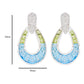 Doorknocker Blue Topaz Peridot Earring