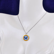 Agate Yellow Butterfly Pendant