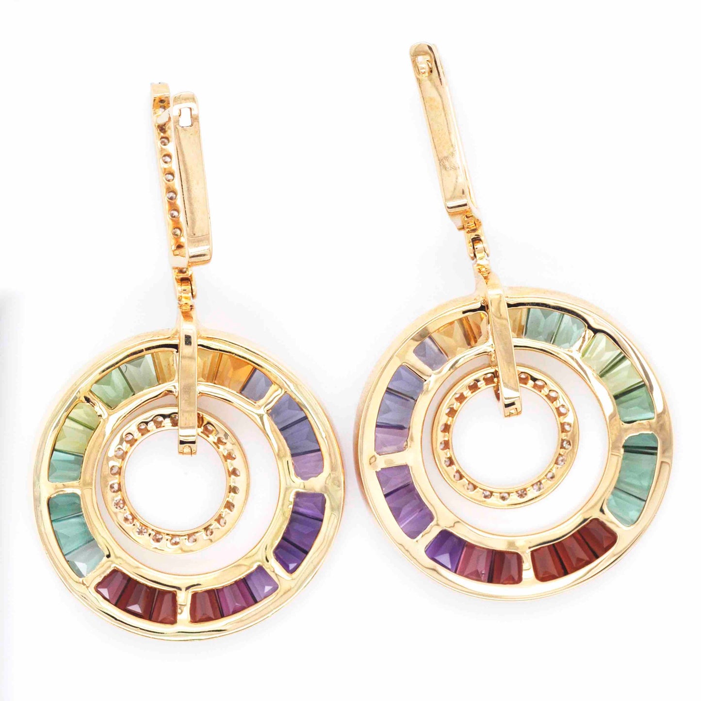 Multicolor Gemstones dangle earrings
