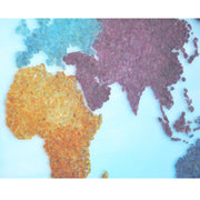 World Map Amethyst Emerald Peridot Aquamarine Rhodolite Citrine Wall Painting