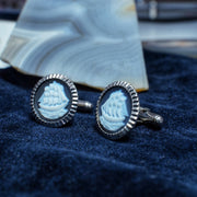 Sterling Silver Ship Cufflinks