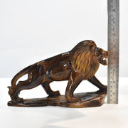 1.53 Kg Natural Tiger's Eye Hand-Carved Lion Sculpture Figurine