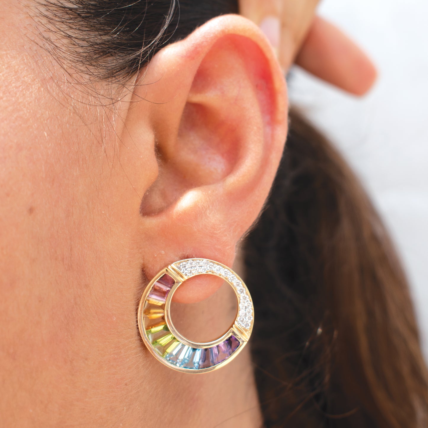 Multicolor Cleopatra Earrings