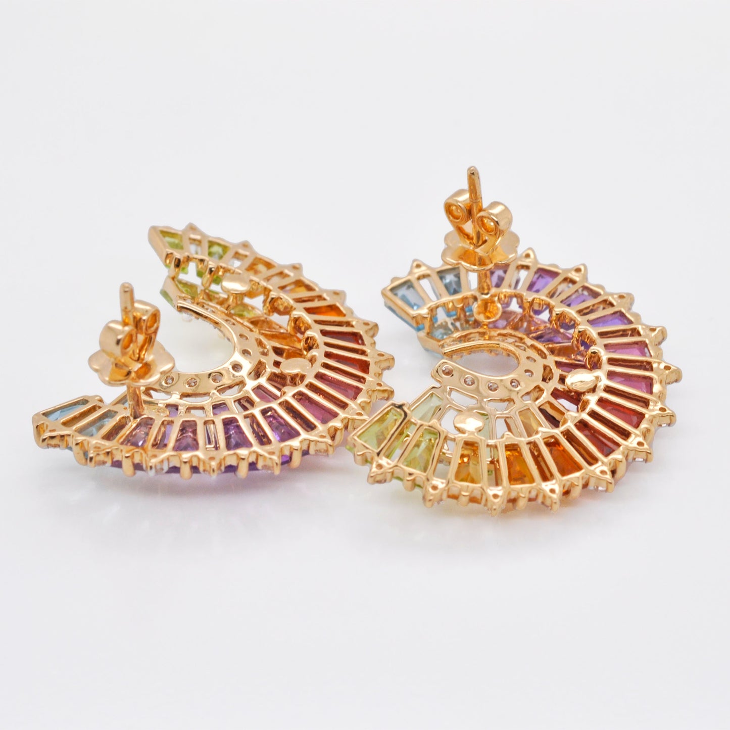 Rainbow Orbit Diamond Earrings