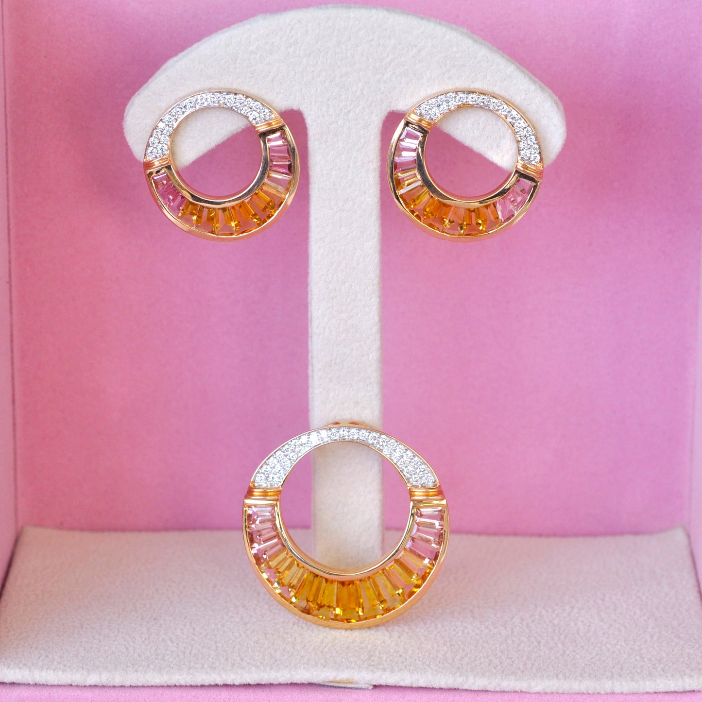 Cleopatra Citrine Pink Tourmaline Set