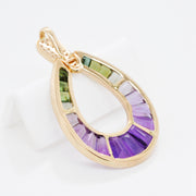 Doorknocker Amethyst Green Tourmaline Pendant