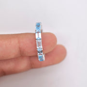 Blue Topaz Eternity Band Ring