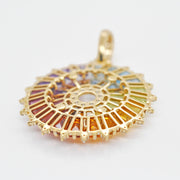 Rainbow Orbit Diamond Pendant