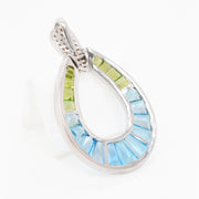 Doorknocker Blue Topaz Peridot Pendant