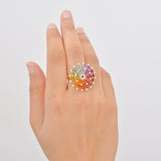 Rainbow Orbit Diamond Ring