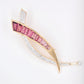 Sword Pink Tourmaline Pendant Brooch
