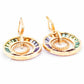 diamond circle drop earrings