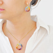Circle Rainbow Prong Set