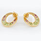 Cleopatra Peridot Pink Tourmaline Stud Earrings