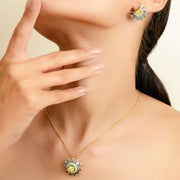 Circle Peridot & Blue Topaz Ferris Wheel Set