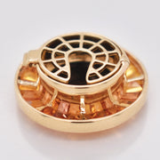 Cameo Medusa Yellow Sapphire Brooch