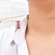 Pyramid Rhodolite Pendant
